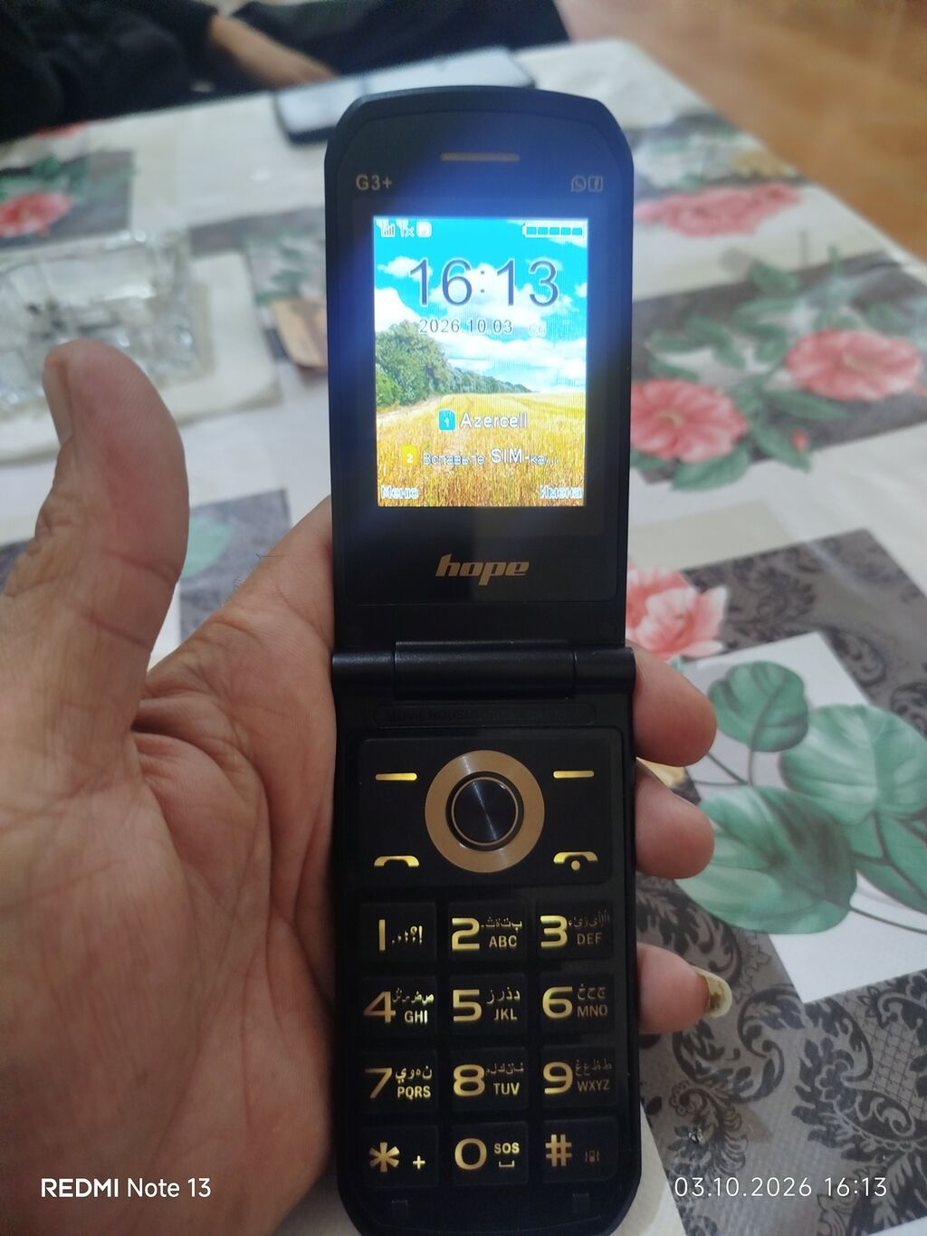 Hope G3+ qapaqlı mobil telefon - Korpus: qapaqlı dizayn, ön qapaqda — Digər smartfonlar, Şirvan (2)