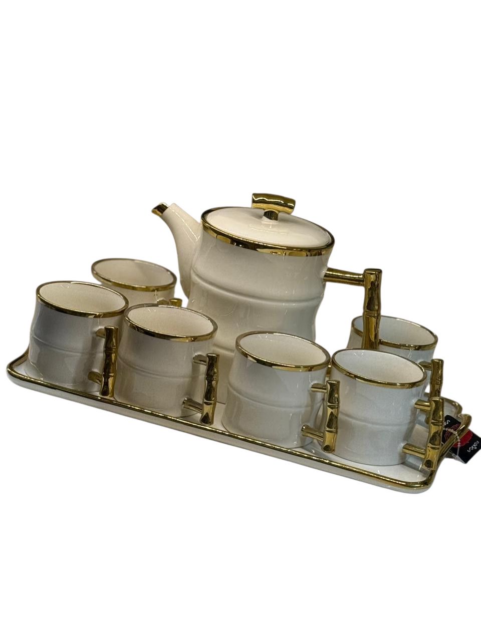 Çay servizi, keramika, ağ, 200/1000 ml, 8 parça, 6 nəfərlik — Mallar, Bakı