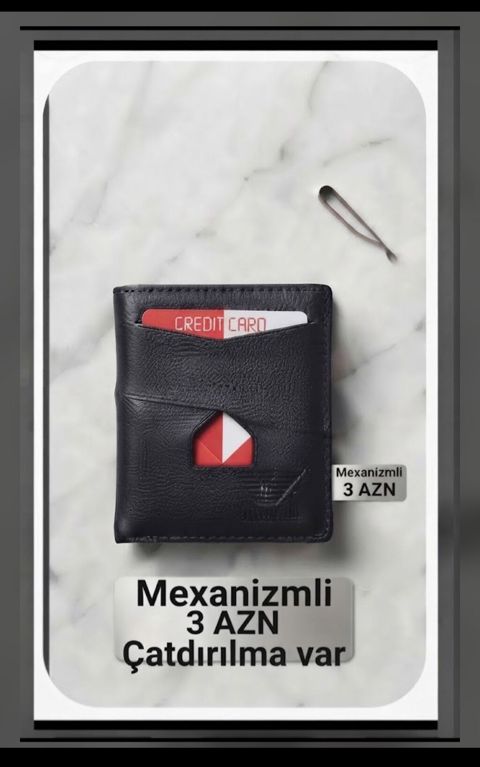 Mexanizimli kart qabı - Material: qara rəngli, yumşaq teksturalı — Bakı