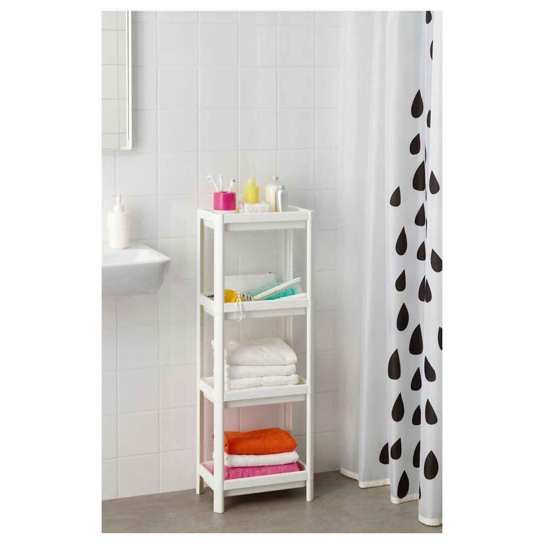 Rəf IKEA Vesken, ağ, polipropilen, 36x23x100 sm — Mallar, Bakı (3)