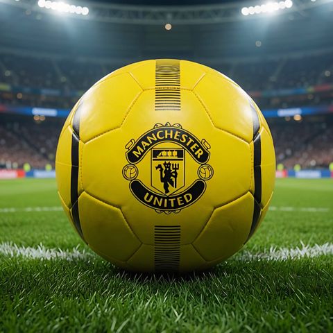 Futbol topu xan Manchester United, Sarı, ölçü 5 — Bakı
