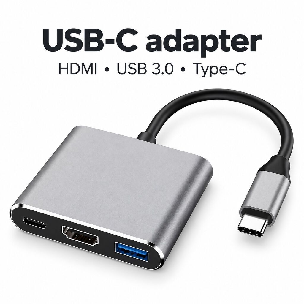 HDMI çıxışı — TV, monitor və proyektora qoşulma 4K UHD dəstəyi — Noutbuk aksesuarları, Fatmayı