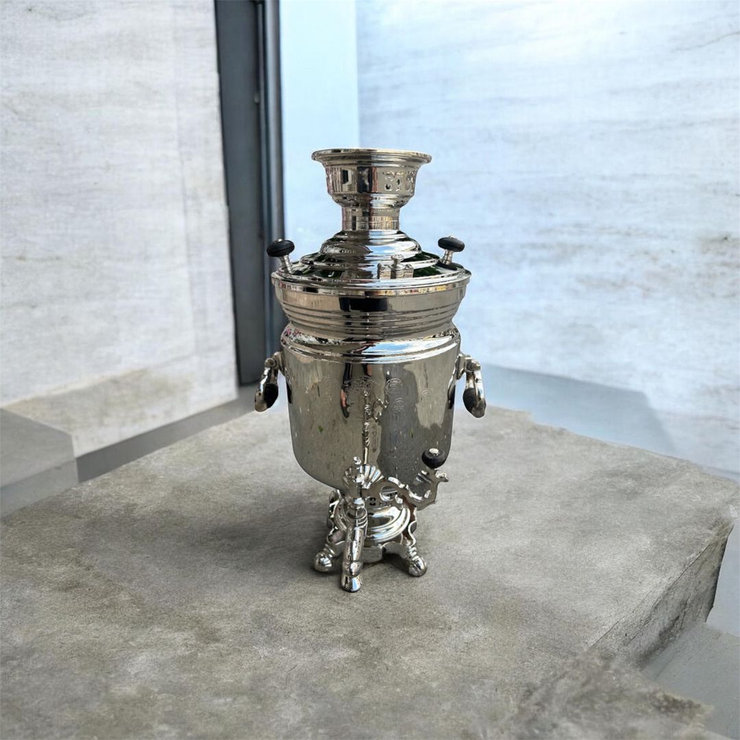 Samovar 2518496, latun, gümüşü, 7 l — Mallar, Bakı (2)