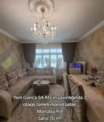 3 otaqlı mənzil Köhnə tikili Satılır, Gəncə — Mənzil, Gəncə (2)
