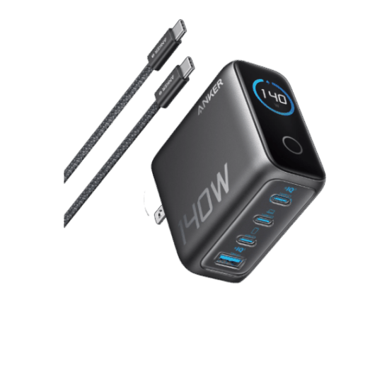 Travel Adapter Anker 4 Ports/ Cable Usb-c 140W B2697GZ1 Dark Gray — Şarj cihazları, Bakı