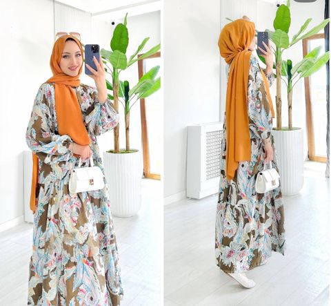 Ashilda elbise buta xaki — Bakı