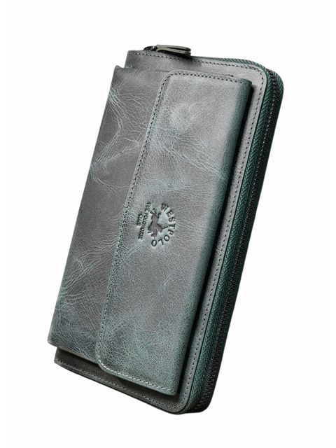 Borsetka WestPolo WCo-W_7080, təbii dəri, açıq yaşıl — Bakı