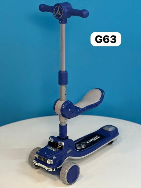 Uşaqlar üçün samokat G63, 3+ yaş, göy — Bakı