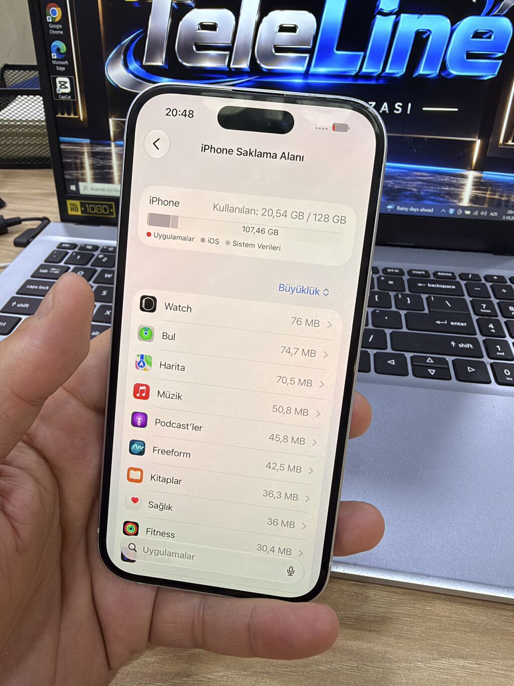IPhone 15, 128 GB, Mavi, Zəmanət, Kredit, Simsiz şarj — Apple iPhone, Bakı (6)