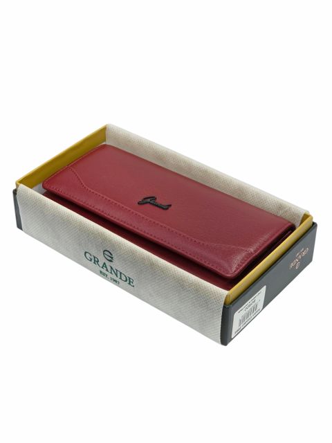 Pulqabı Grande, Grande 2664 Bordo, təbii dəri, 19x9.5 sm — Bakı