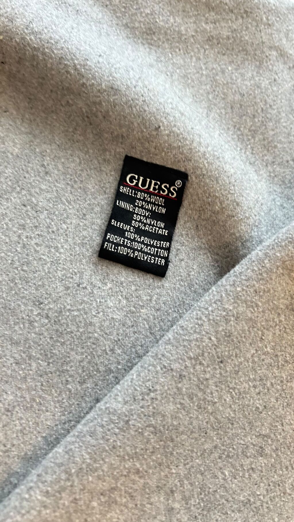 Guess qadın paltosu – boz rəngdə, zərif asimmetrik/üzəri qat-qat — Palto, Masazır (2)