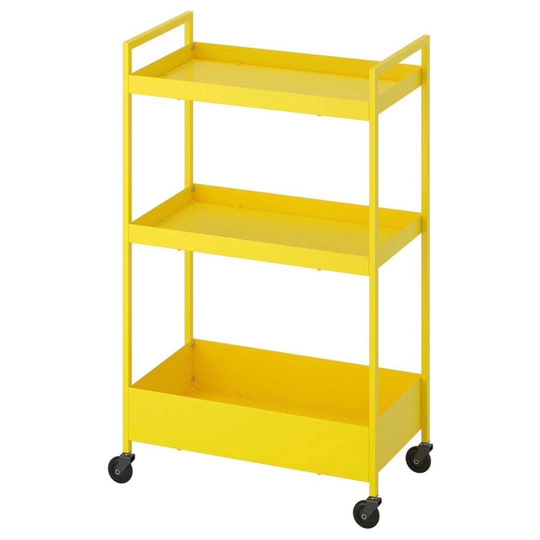 Təkərli rəf IKEA Nıssafors, polad, sarı, 30x50.5x83 sm — Mallar, Bakı