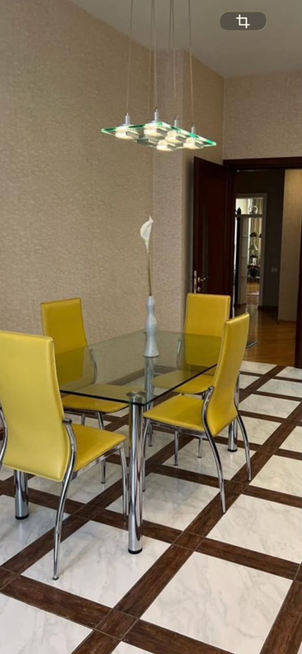 Mətbəx/Qonaq otağı üçün masa və stul dəsti ölçü uzunluq 120 sm en 85 — Masalar və stullar, Bakı (2)