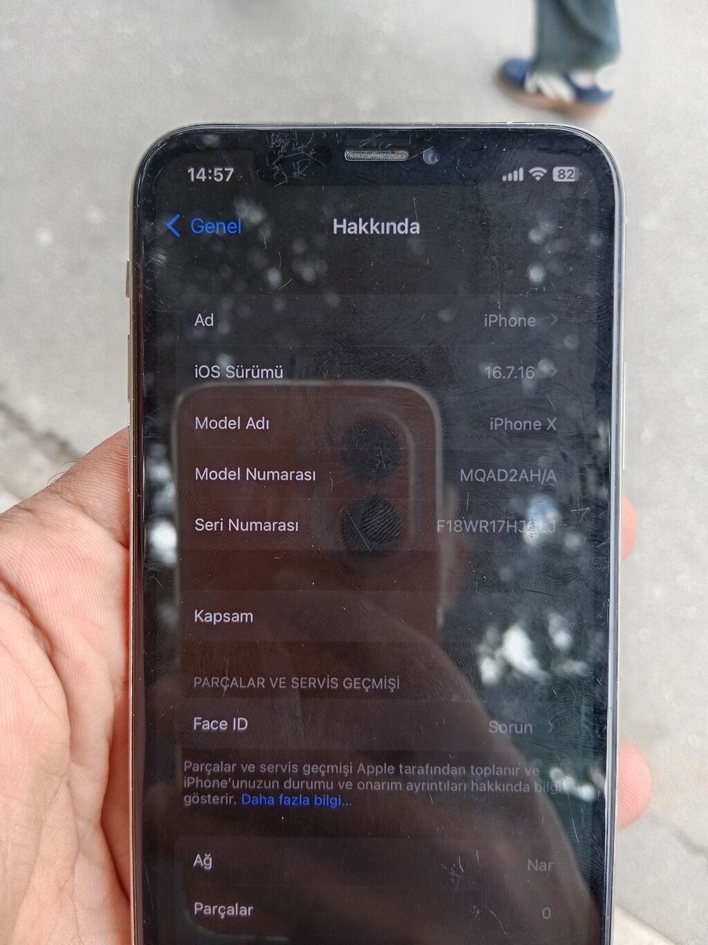 IPhone X, Gümüşü, Face ID — Apple iPhone, Bakı (3)