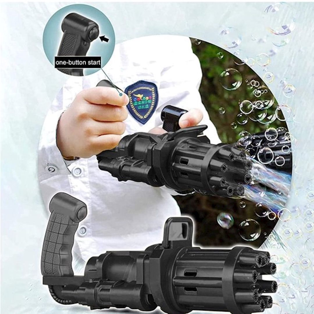 Sabun köpükləri buraxan Gatling Bubble Machine Bubble Gun, qara — Sabun köpükləri, Bakı (2)