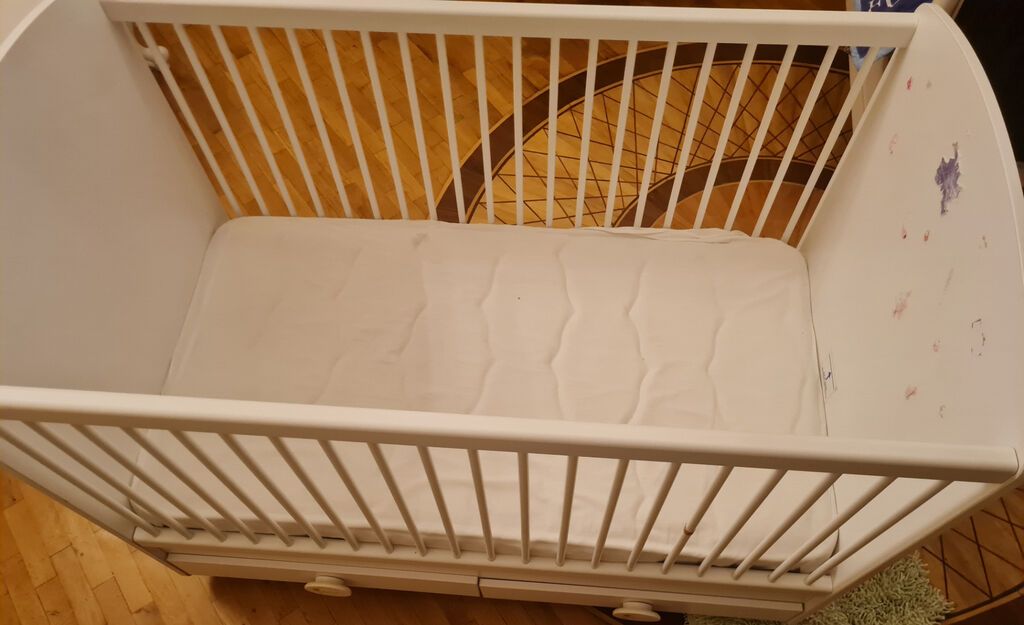 Çilek uşaq çarpayısı – matrasi ilə ortopedik tipli matras ela — Yataqlar, Bakı (2)