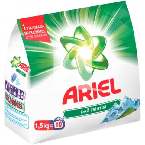 Yuyucu toz Ariel Mountain Breeze, istənilən növ çamaşır üçün, avtomat, ətirsiz, 1.5 kq, 10 dəfə yuma — Bakı