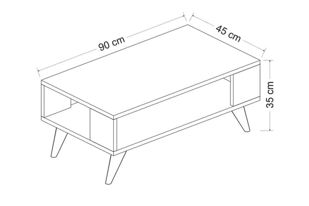 Jurnallıq masa Ev Plus ev_12116035, Ldsp, ağ, 90x45x35 sm — Jurnal masaları, Bakı (3)