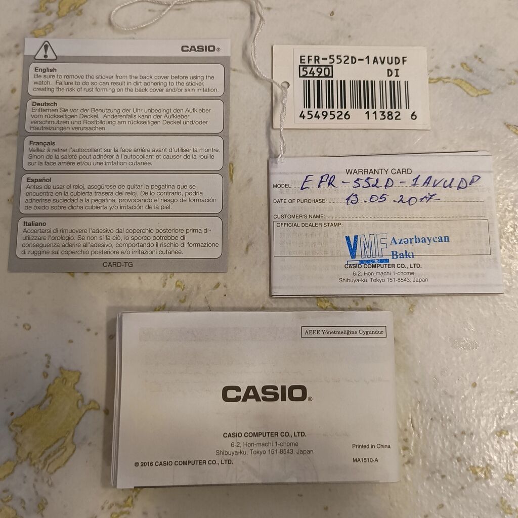 İşlənmiş, Qol saatı, Casio, rəng - Gümüşü — Qol saatları, Bakı (6)