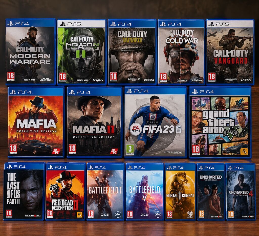 PS4 slım 1TB + 16 oyun + 2 pult + 5TB wd black game drıve — Oyun konsolları, Bakı