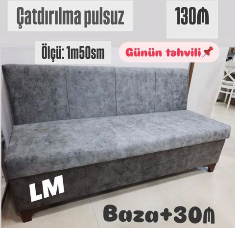 Məhsul: Yumşaq oturacaqlı, bel hissəsi hündür olan divan/oturacaq — Bakı