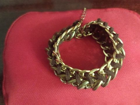 Qızılı tonlarda zəncirli qolbaq., Almaniya - Material: metal — Bakı