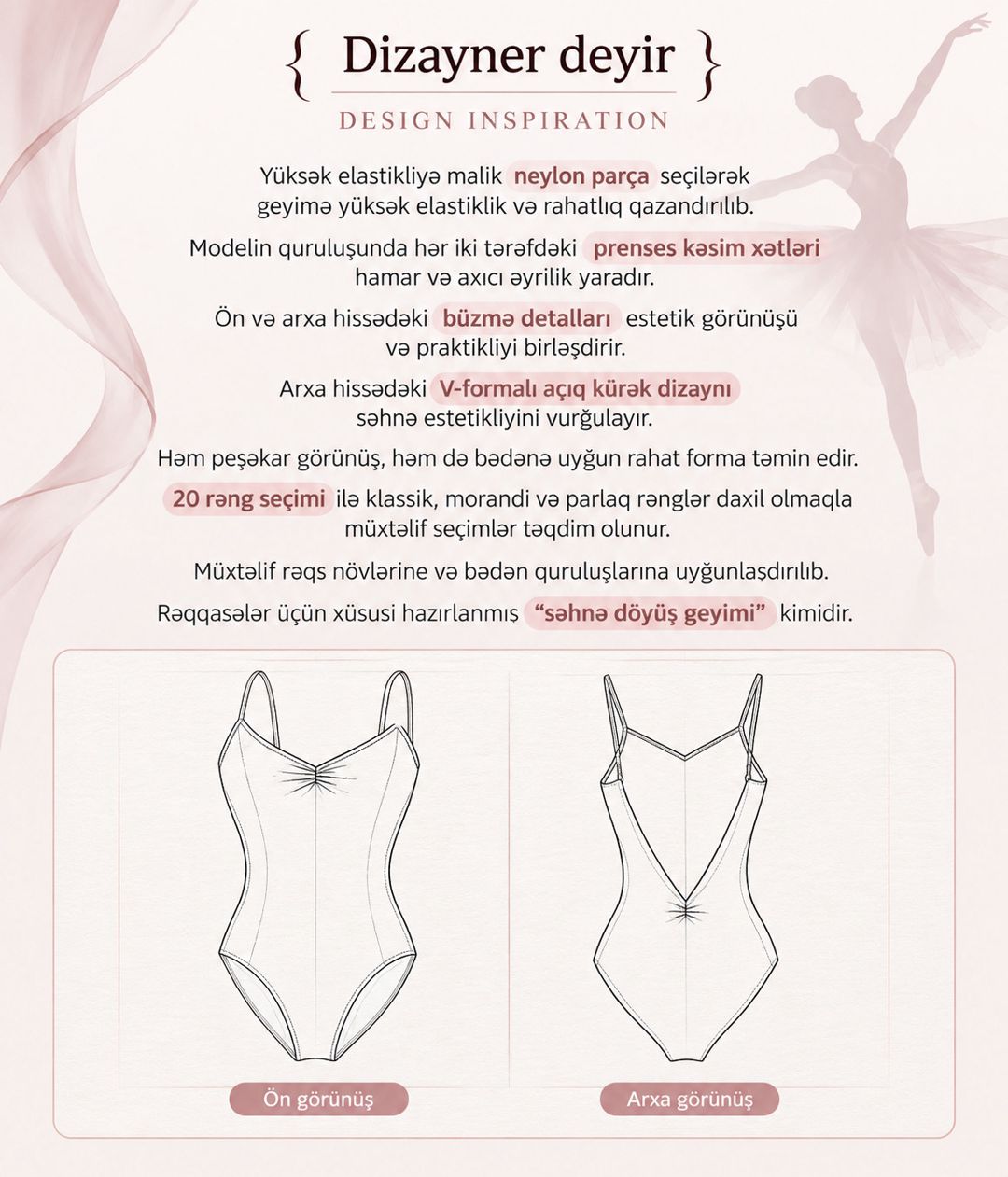 Gimnastika geyimi, çəhrayı, ölçü 130/64 — Mallar, Bakı (2)