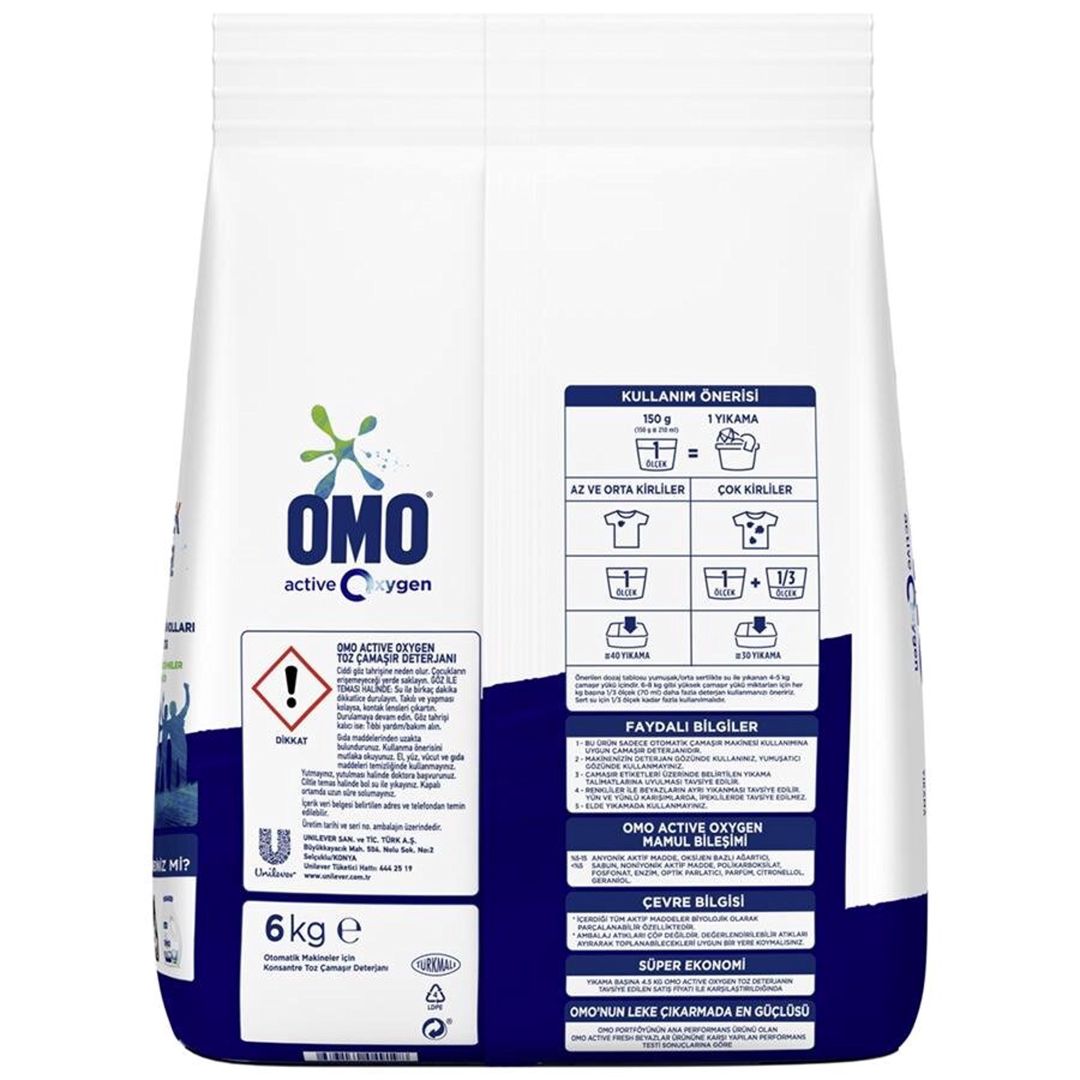 Yuyucu toz Omo Aktiv Oksigen, 6 kq — Mallar, Bakı (2)