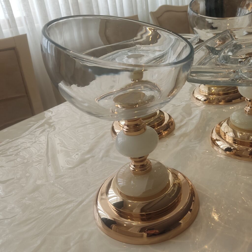 Teze karobkasında 4 lü dest.Gelinck Original Crystal şirniyyat-servis — Süfrə qabı, Masazır (2)