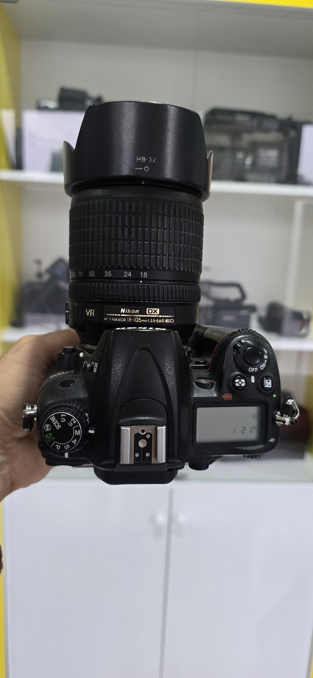 Nikon D7000/18-105 abiyektiflə + Qrip adaptr,batareka remen — Fotoaparat, Şəki (7)