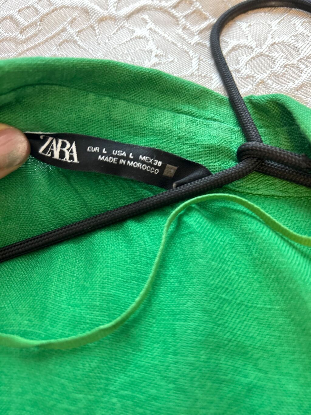 Zara qadın köynəyi - Rəng: parlaq yaşıl - Material: kətan qarışığı — Köynək, Bakı (2)
