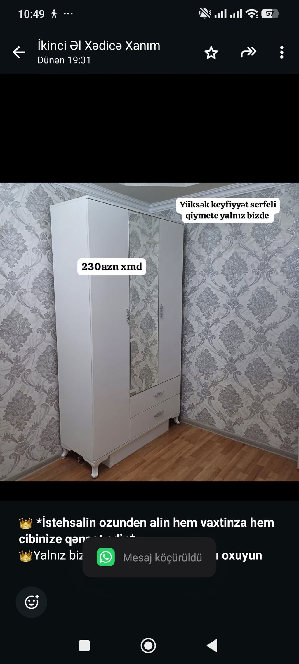 İstehsalin ozunden alin hem vaxtinza hem cibinize qənaət edin — Şkaflar, Bakı