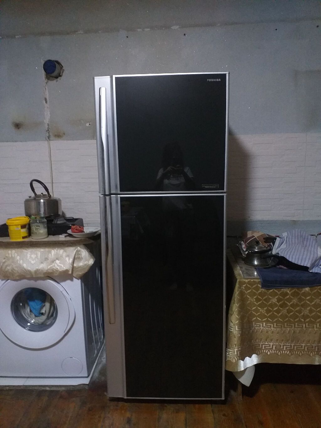 İşlənmiş 2 qapılı Toshiba Soyuducu Satılır, rəng - Qara — Soyuducular, Bakı (4)