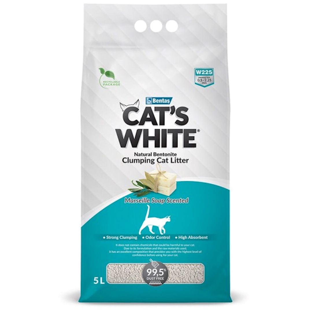 Topalaşan doldurucu Cat's White Marseille Soap pişiklər üçün 5 l — Mallar, Bakı
