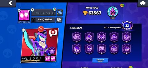 Brawl Stars oyun hesabı – yüksək göstəricilər və tam kolleksiya — Bakı
