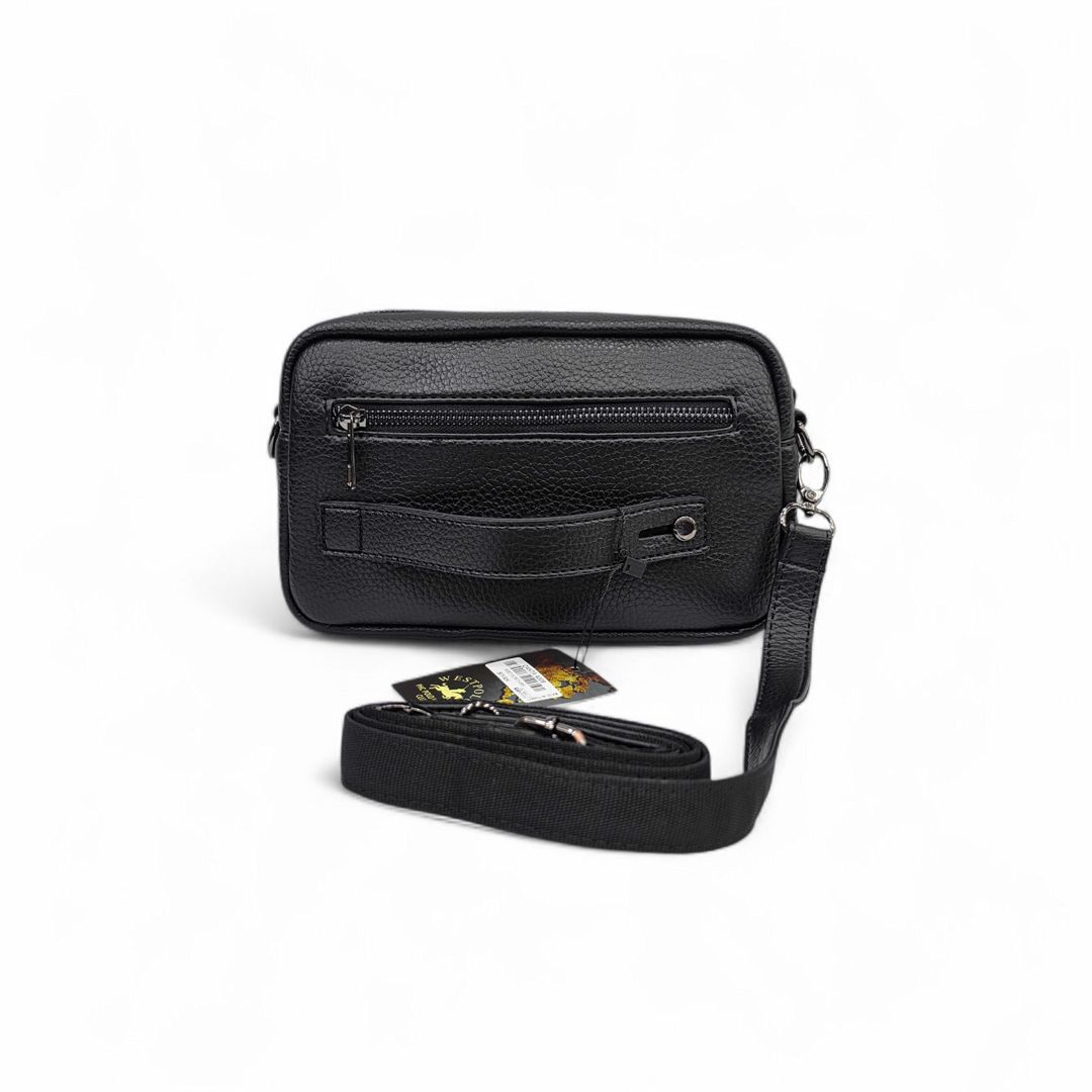 Kross-bodi çanta WestPolo, qara, poliuretan, 12x22 sm — Mallar, Bakı (2)