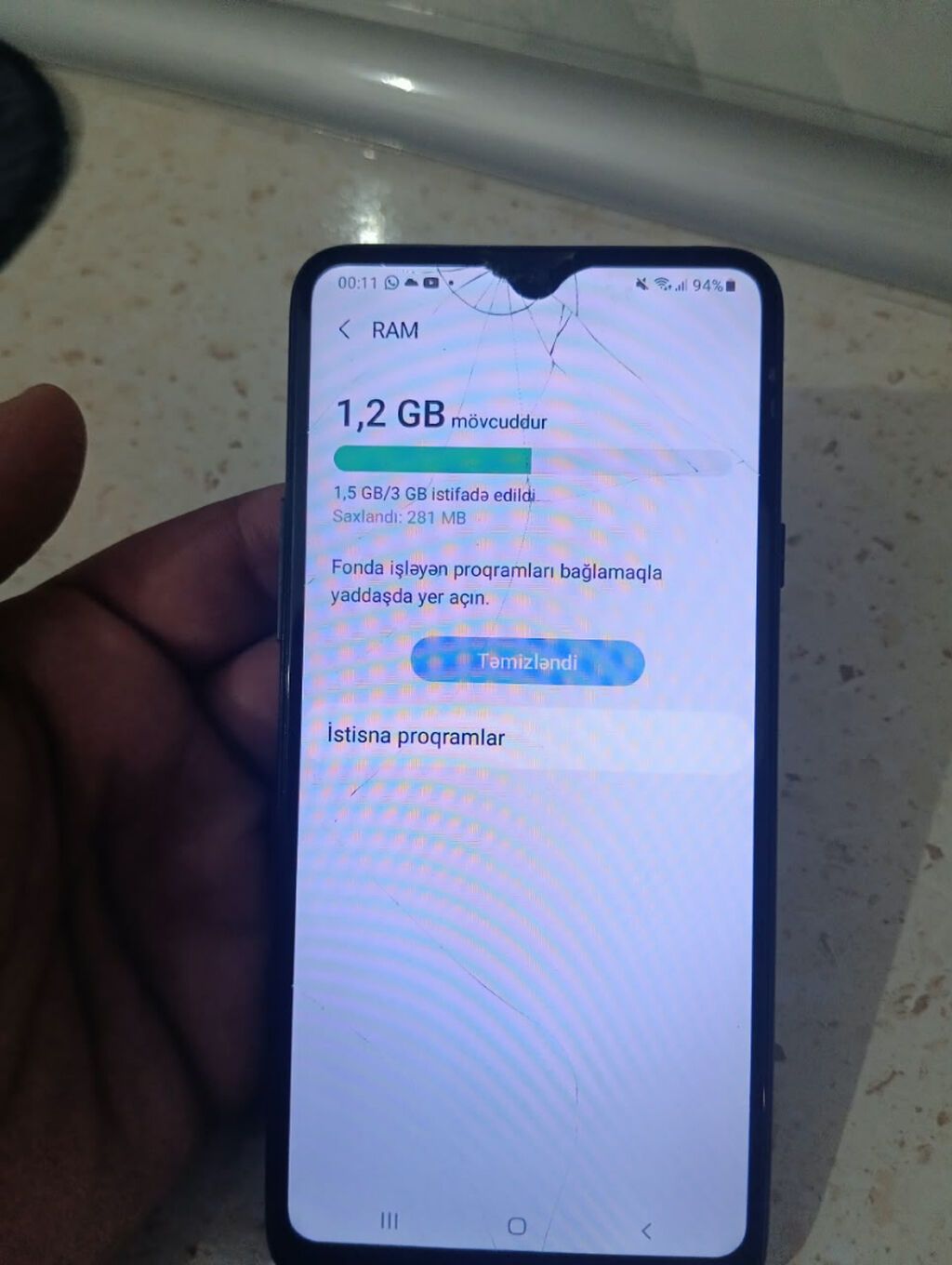 Samsung Galaxy A20s, 32 GB, rəng - Qara, Barmaq izi — Samsung, Bakı (5)