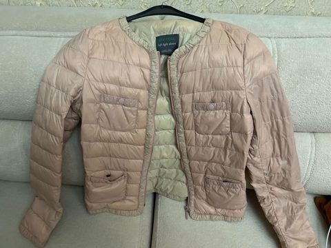 Benetton “Soft Light Down” qadın yüngül kurtka - Rəng: pudra/çəhrayı — Bakı