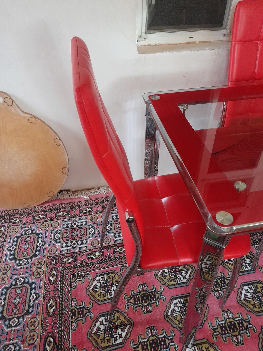 Mətbəx/dinləmə otağı üçün müasir masa–stul dəsti - Dəst: 1 ədəd — Masalar və stullar, Masazır (6)