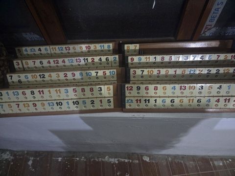 Okey/Nərd daşları və taxtası dəsti - Klassik okey oyunu üçün tam — Gəncə