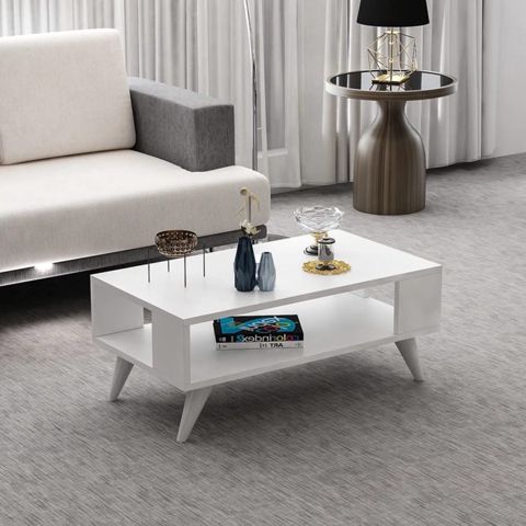 Jurnallıq masa Ev Plus ev_12116035, Ldsp, ağ, 90x45x35 sm — Bakı
