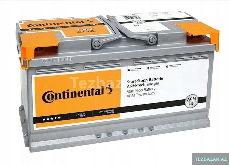 Continental akkumulyator agm — Akkumulyatorlar, Bakı