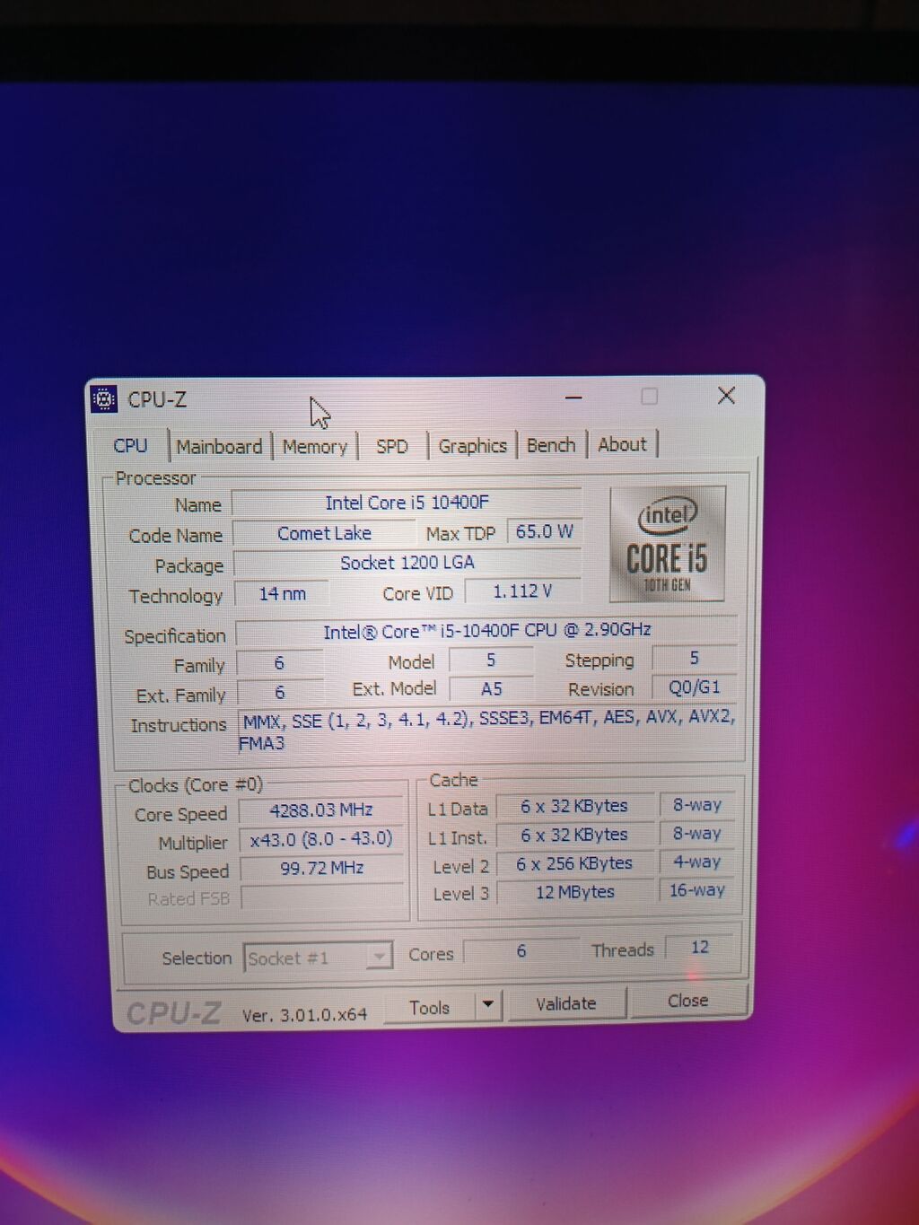Prosessor (CPU): Intel Core i5-10400F (6 Nüvə / 12 Axın, Baza 2.90 — Masaüstü kompüterlər, Bakı (4)