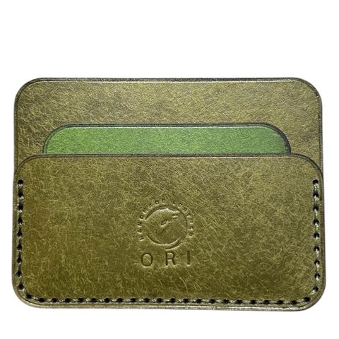Vizit kart qabı, dana dərisi, xaki, 10 x 7.5 sm — Bakı