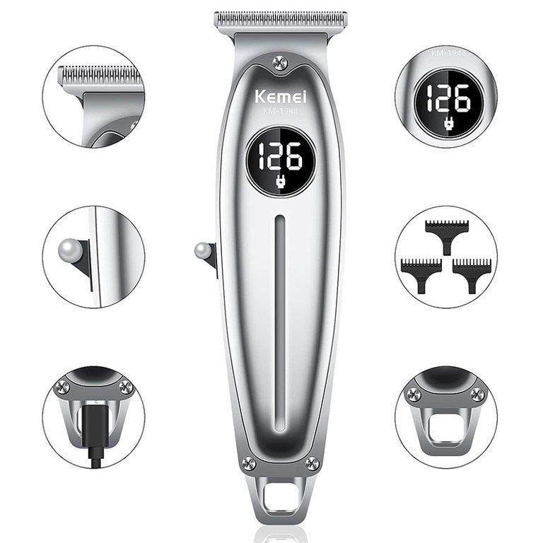 Professional təraş vasitəsi "Kemei 1948 LCD Ekranlı Metal Body" — Gözəllik və səhiyyə, Bakı (4)