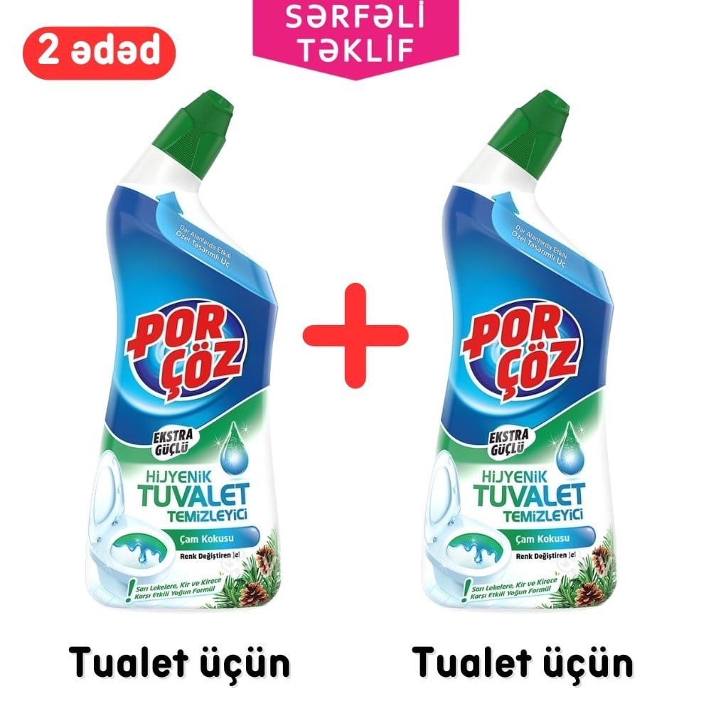 Tualet üçün təmizləyici gel Por Çöz şam qozası, 1500 ml — Mallar, Bakı