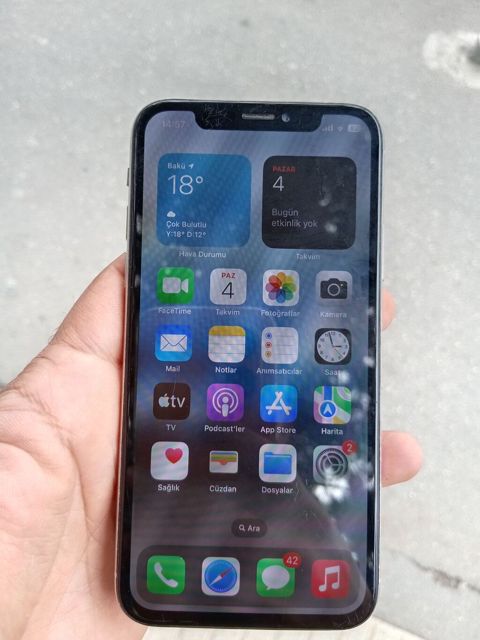 IPhone X, Gümüşü, Face ID — Bakı