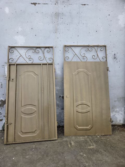 Metall qapı dəsti – dekorativ şəbəkəli üst hissə ilə - Material: tam — Bakı