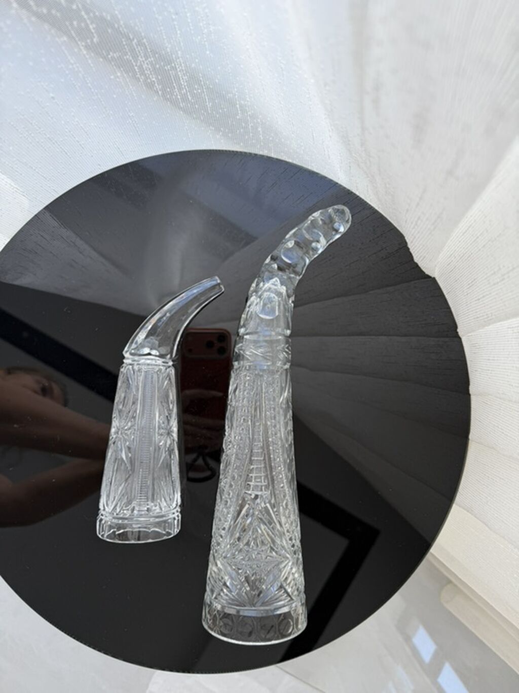 Vaza dəsti, Xrustal — Vaazalar, kreslolar, süni çiçəklər, Digah (2)