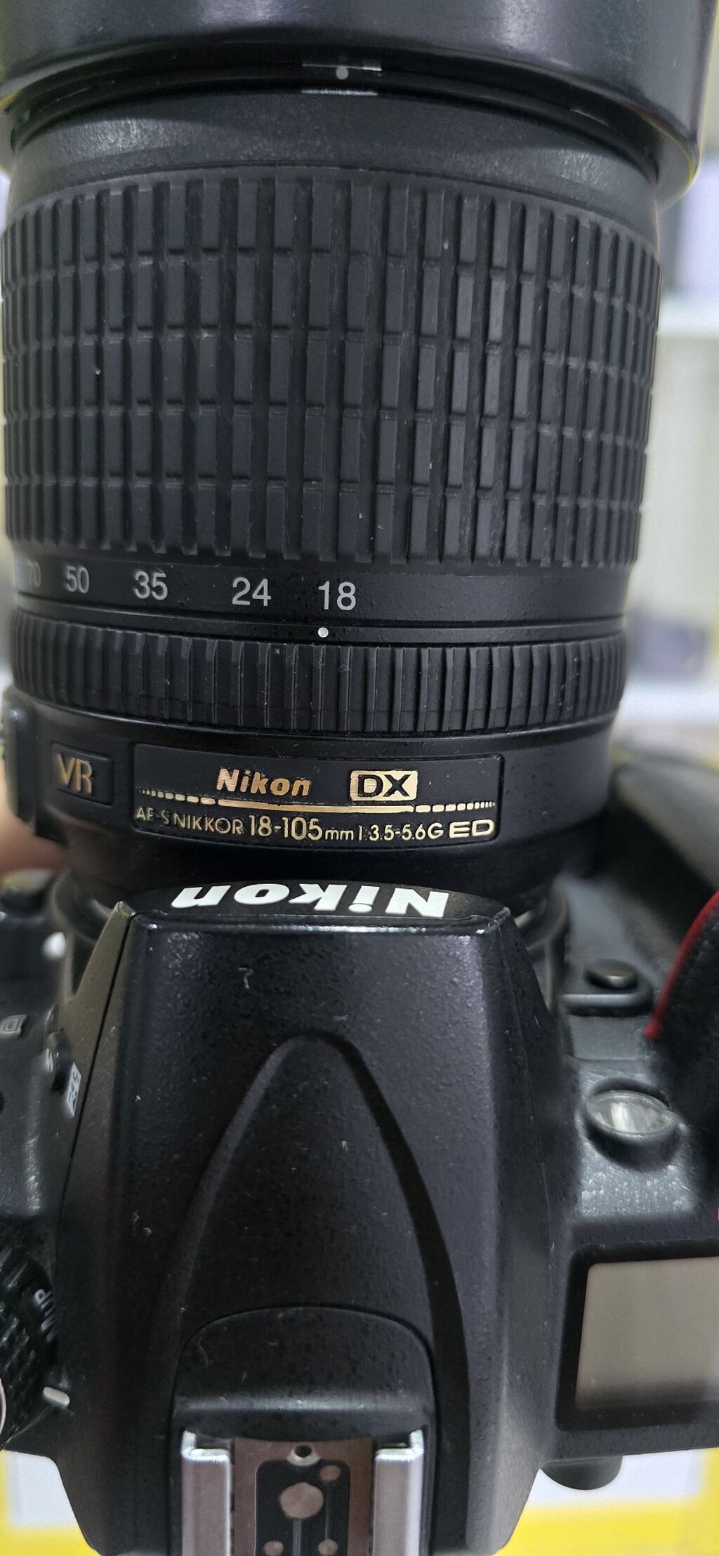 Nikon D7000/18-105 abiyektiflə + Qrip adaptr,batareka remen — Fotoaparat, Şəki (8)